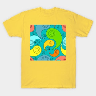 Paisley Principle 4 Medium Teal T-Shirt